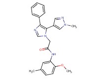 N-(2-methoxy-5-methylphenyl)-2-[5-(1-methyl-1H-pyrazol-4-yl)-4-phenyl-1H-imidazol-1-yl]acetamide