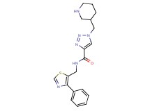 N-[(4-phenyl-1,3-thiazol-5-yl)methyl]-1-(piperidin-3-ylmethyl)-1H-1,2,3-triazole-4-carboxamide
