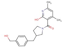 3-({3-[4-(hydroxymethyl)benzyl]-1-pyrrolidinyl}carbonyl)-4,6-dimethyl-2-pyridinol