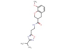 N-[2-(3-isopropyl-1,2,4-oxadiazol-5-yl)ethyl]-8-methoxy-3-chromanecarboxamide