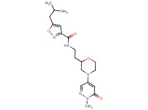 5-isobutyl-N-{2-[4-(1-methyl-6-oxo-1,6-dihydropyridazin-4-yl)morpholin-2-yl]ethyl}isoxazole-3-carboxamide