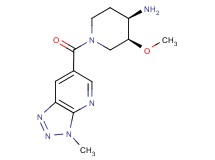 (3S*,4R*)-3-methoxy-1-[(3-methyl-3H-[1,2,3]triazolo[4,5-b]pyridin-6-yl)carbonyl]piperidin-4-amine