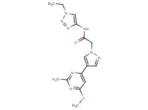 2-[4-(2-amino-6-methoxypyrimidin-4-yl)-1H-pyrazol-1-yl]-N-(1-ethyl-1H-1,2,3-triazol-4-yl)acetamide