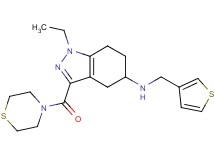1-ethyl-N-(3-thienylmethyl)-3-(4-thiomorpholinylcarbonyl)-4,5,6,7-tetrahydro-1H-indazol-5-amine