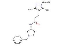 N-[(3S)-1-benzylpyrrolidin-3-yl]-3-(3,5-dimethyl-1H-pyrazol-4-yl)propanamide