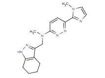 N-methyl-6-(1-methyl-1H-imidazol-2-yl)-N-(4,5,6,7-tetrahydro-1H-indazol-3-ylmethyl)pyridazin-3-amine
