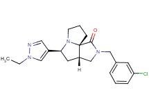 (3aS*,5S*,9aS*)-2-(3-chlorobenzyl)-5-(1-ethyl-1H-pyrazol-4-yl)hexahydro-7H-pyrrolo[3,4-g]pyrrolizin-1(2H)-one