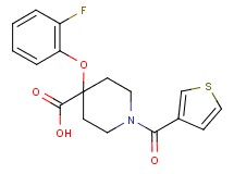 4-(2-fluorophenoxy)-1-(3-thienylcarbonyl)piperidine-4-carboxylic acid