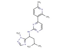 4-(2,6-dimethylpyridin-3-yl)-N-[3-methyl-1-(1-methyl-1H-1,2,4-triazol-5-yl)butyl]pyrimidin-2-amine