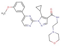 5-cyclopropyl-1-[4-(3-methoxyphenyl)-2-pyrimidinyl]-N-[2-(4-morpholinyl)ethyl]-1H-pyrazole-4-carboxamide