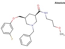 (3R,5S)-1-benzyl-5-[(3-fluorophenoxy)methyl]-N-(3-methoxypropyl)-3-piperidinecarboxamide