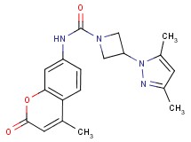 3-(3,5-dimethyl-1H-pyrazol-1-yl)-N-(4-methyl-2-oxo-2H-chromen-7-yl)azetidine-1-carboxamide