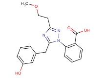 2-[5-(3-hydroxybenzyl)-3-(2-methoxyethyl)-1H-1,2,4-triazol-1-yl]benzoic acid