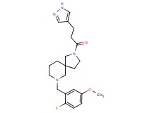 7-(2-fluoro-5-methoxybenzyl)-2-[3-(1H-pyrazol-4-yl)propanoyl]-2,7-diazaspiro[4.5]decane