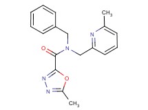 N-benzyl-5-methyl-N-[(6-methylpyridin-2-yl)methyl]-1,3,4-oxadiazole-2-carboxamide