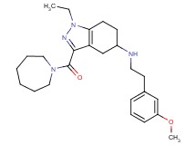 3-(1-azepanylcarbonyl)-1-ethyl-N-[2-(3-methoxyphenyl)ethyl]-4,5,6,7-tetrahydro-1H-indazol-5-amine