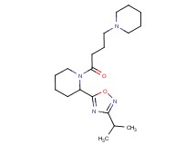 2-(3-isopropyl-1,2,4-oxadiazol-5-yl)-1-[4-(1-piperidinyl)butanoyl]piperidine