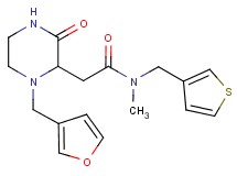 2-[1-(3-furylmethyl)-3-oxo-2-piperazinyl]-N-methyl-N-(3-thienylmethyl)acetamide