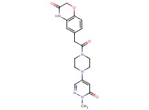 6-{2-[4-(1-methyl-6-oxo-1,6-dihydro-4-pyridazinyl)-1-piperazinyl]-2-oxoethyl}-2H-1,4-benzoxazin-3(4H)-one