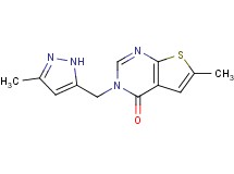 6-methyl-3-[(3-methyl-1H-pyrazol-5-yl)methyl]thieno[2,3-d]pyrimidin-4(3H)-one