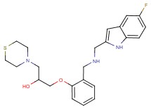 1-[2-({[(5-fluoro-1H-indol-2-yl)methyl]amino}methyl)phenoxy]-3-(4-thiomorpholinyl)-2-propanol