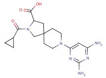 2-(cyclopropylcarbonyl)-8-(2,6-diamino-4-pyrimidinyl)-2,8-diazaspiro[4.5]decane-3-carboxylic acid