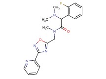 2-(dimethylamino)-2-(2-fluorophenyl)-N-methyl-N-{[3-(2-pyridinyl)-1,2,4-oxadiazol-5-yl]methyl}acetamide