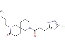 2-butyl-8-[3-(3-chloro-1H-1,2,4-triazol-5-yl)propanoyl]-2,8-diazaspiro[5.5]undecan-3-one