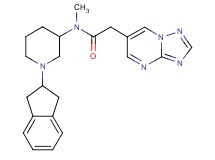 N-[1-(2,3-dihydro-1H-inden-2-yl)-3-piperidinyl]-N-methyl-2-[1,2,4]triazolo[1,5-a]pyrimidin-6-ylacetamide