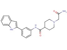 1-(2-amino-2-oxoethyl)-N-[3-(1H-indol-2-yl)phenyl]piperidine-4-carboxamide