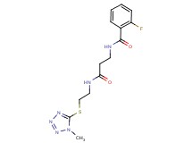 2-fluoro-N-[3-({2-[(1-methyl-1H-tetrazol-5-yl)thio]ethyl}amino)-3-oxopropyl]benzamide