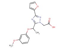 {3-(2-furyl)-5-[1-(3-methoxyphenoxy)ethyl]-1H-1,2,4-triazol-1-yl}acetic acid