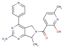 3-{[2-amino-7-methyl-4-(4-pyridinyl)-5,7-dihydro-6H-pyrrolo[3,4-d]pyrimidin-6-yl]carbonyl}-6-methyl-2-pyridinol