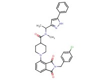 1-[2-(4-chlorobenzyl)-1,3-dioxo-2,3-dihydro-1H-isoindol-4-yl]-N-methyl-N-[1-(5-phenyl-1H-pyrazol-3-yl)ethyl]-4-piperidinecarboxamide