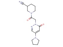 1-{[6-oxo-4-(1-pyrrolidinyl)-1(6H)-pyridazinyl]acetyl}-3-piperidinecarbonitrile