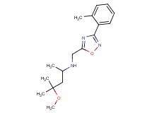 (3-methoxy-1,3-dimethylbutyl){[3-(2-methylphenyl)-1,2,4-oxadiazol-5-yl]methyl}amine