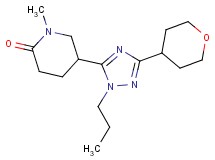 1-methyl-5-[1-propyl-3-(tetrahydro-2H-pyran-4-yl)-1H-1,2,4-triazol-5-yl]piperidin-2-one
