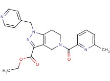 ethyl 5-[(6-methyl-2-pyridinyl)carbonyl]-1-(4-pyridinylmethyl)-4,5,6,7-tetrahydro-1H-pyrazolo[4,3-c]pyridine-3-carboxylate
