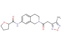 N-{2-[2-(4-methyl-1,2,5-oxadiazol-3-yl)acetyl]-1,2,3,4-tetrahydro-7-isoquinolinyl}tetrahydro-2-furancarboxamide
