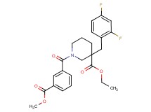 ethyl 3-(2,4-difluorobenzyl)-1-[3-(methoxycarbonyl)benzoyl]-3-piperidinecarboxylate