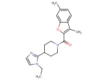 1-[(3,6-dimethyl-1-benzofuran-2-yl)carbonyl]-4-(1-ethyl-1H-imidazol-2-yl)piperidine