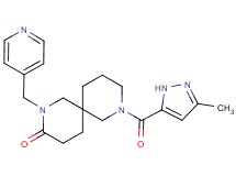 8-[(3-methyl-1H-pyrazol-5-yl)carbonyl]-2-(pyridin-4-ylmethyl)-2,8-diazaspiro[5.5]undecan-3-one