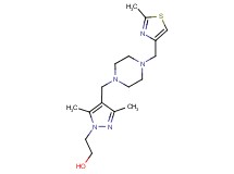 2-[3,5-dimethyl-4-({4-[(2-methyl-1,3-thiazol-4-yl)methyl]piperazin-1-yl}methyl)-1H-pyrazol-1-yl]ethanol