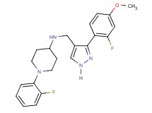 N-{[3-(2-fluoro-4-methoxyphenyl)-1H-pyrazol-4-yl]methyl}-1-(2-fluorophenyl)-4-piperidinamine
