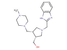 {(3R*,4R*)-1-(1H-benzimidazol-2-ylmethyl)-4-[(4-methylpiperazin-1-yl)methyl]pyrrolidin-3-yl}methanol