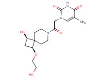 1-{2-[(1R*,3S*)-1-hydroxy-3-(2-hydroxyethoxy)-7-azaspiro[3.5]non-7-yl]-2-oxoethyl}-5-methylpyrimidine-2,4(1H,3H)-dione