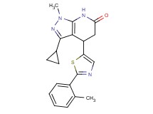 3-cyclopropyl-1-methyl-4-[2-(2-methylphenyl)-1,3-thiazol-5-yl]-1,4,5,7-tetrahydro-6H-pyrazolo[3,4-b]pyridin-6-one
