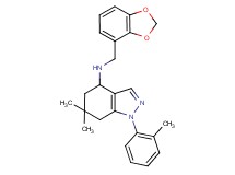 N-(1,3-benzodioxol-4-ylmethyl)-6,6-dimethyl-1-(2-methylphenyl)-4,5,6,7-tetrahydro-1H-indazol-4-amine