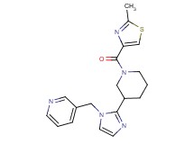 3-[(2-{1-[(2-methyl-1,3-thiazol-4-yl)carbonyl]piperidin-3-yl}-1H-imidazol-1-yl)methyl]pyridine