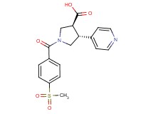 (3S*,4R*)-1-[4-(methylsulfonyl)benzoyl]-4-pyridin-4-ylpyrrolidine-3-carboxylic acid